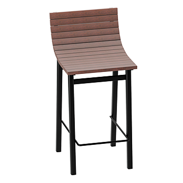 Industrial Loft Bar Stool 3D model image 1 