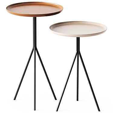 Duo Bliss Side Tables by Vibieffe 3D model image 1 