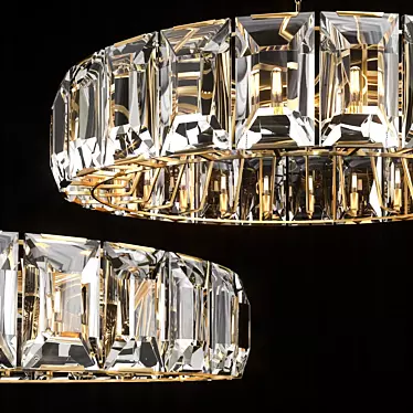 Harlow Crystal Round Chandelier - Elegant Lighting for Every Space 3D model image 1 