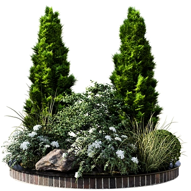 Tropical Garden Set: Palm Trees 3D model image 1 