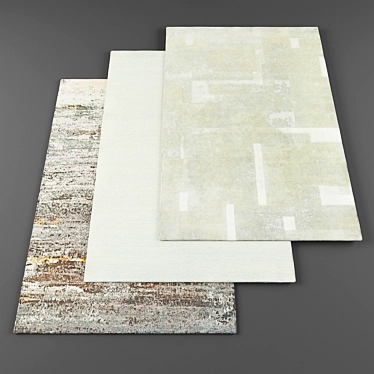 High-Resolution Random Set of 5 Rugs 3D model image 1 