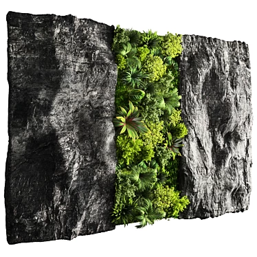 Rock Frame Collection: Vertical Garden Wall Decor 3D model image 1 