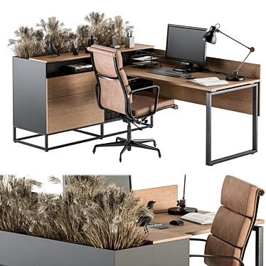 Executive Office Furniture Set 3D model image 1 