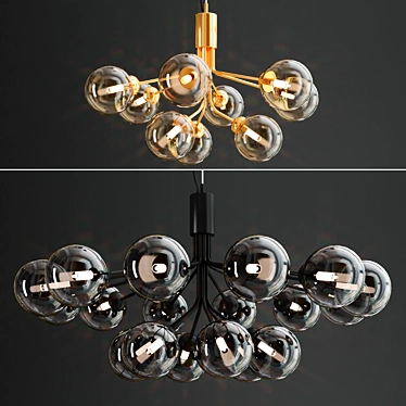 Elegant APIALES Pendant Lamps 3D model image 1 