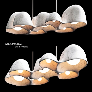 Elegant Illuminated Art: Sculptural Fixture 3D model image 1 