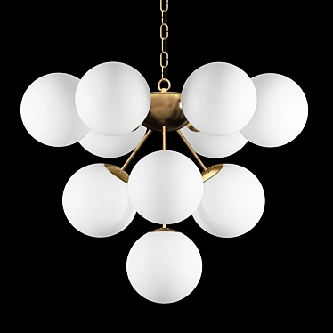 Elegant Grape Cluster Chandelier 3D model image 1 