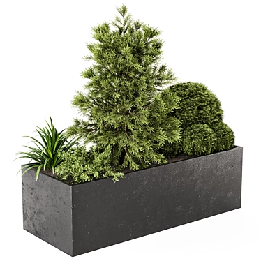 Outdoor Garden Set: 4 Plants 3D model image 1 