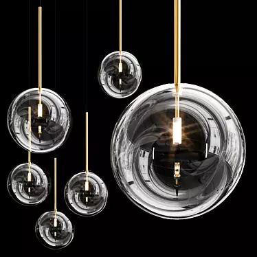 Luminous Globe Pendant Light 3D model image 1 