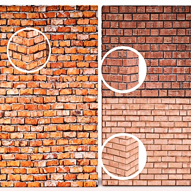 Brick Wall 2.0: Displacement & Bump 3D model image 1 