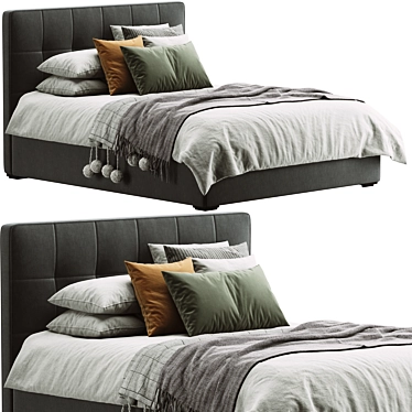 Luxurious Bed Bardo Meridiani 3D model image 1 