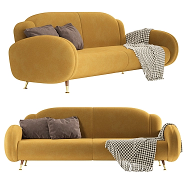 Modern MEZZO Miller Sofa 3D model image 1 