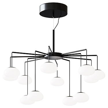 Kovacs Web LED Chandelier: Elegant Illumination 3D model image 1 