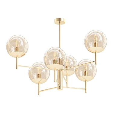 Kiara Bronze Chandelier: Elegant Lighting 3D model image 1 