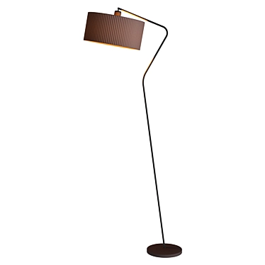 Elegant Brown Floor Lamp: Nettuno 3D model image 1 