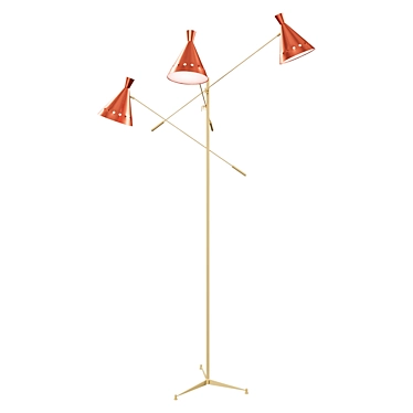 Tribute Floor Lamp: Three Cones 3D model image 1 