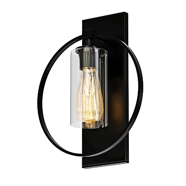 Elegant Clear Glass Wall Sconce 3D model image 1 