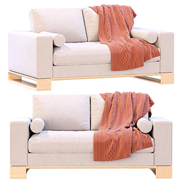 Modern Terra Sofa - Sandon 3D model image 1 