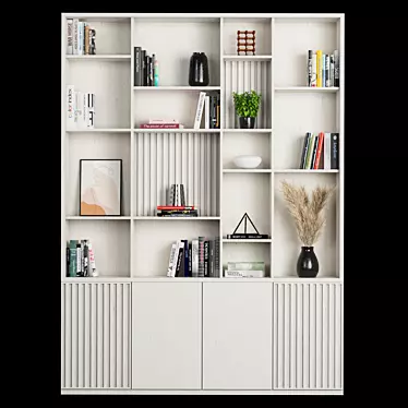 Modular Bookcase 09 - High-Quality Render-Ready Furniture 3D model image 1 