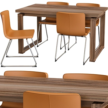 Mörbylånga & Bernhard: Oak Dining Set 3D model image 1 