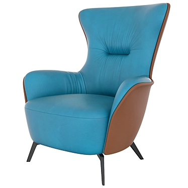 Title: Pacifico Blue Rotating Chair 3D model image 1 