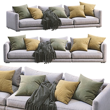 Sleek Poliform Bristol 2 Sofa 3D model image 1 