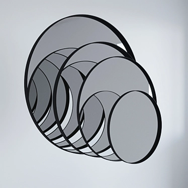 Modern Round Mirror - Elegant and Simple 3D model image 1 