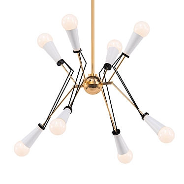 Piro Medium Chandelier: Elegant Illumination 3D model image 1 