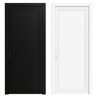 Sleek Interior Door 3D model image 1 