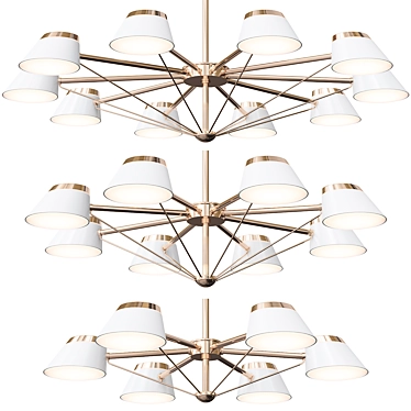 Elegant Gloria Chandelier by Anzazo 3D model image 1 