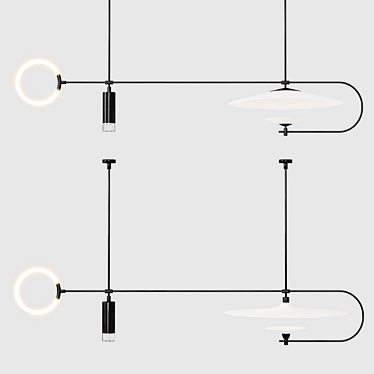 Modern LED Chandelier 3D model image 1 