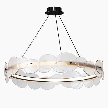 Elegant LED Chandelier 3D model image 1 