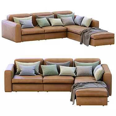 Modern Poliform Dune Sectional Sofa 3D model image 1 