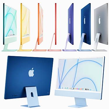 2021 Apple iMac 24" - Stunning Colors, Powerful Performance 3D model image 1 