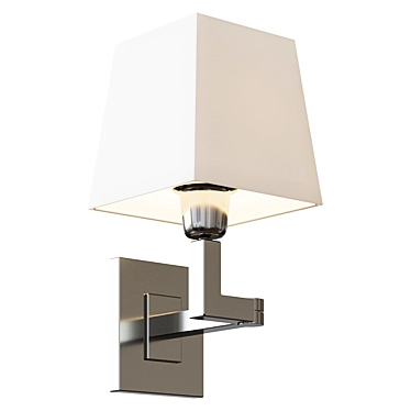 Classic Nickel Wall Lamp 3D model image 1 