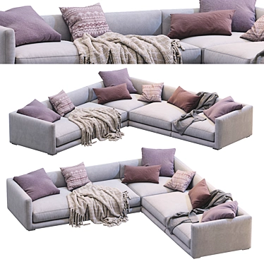 Modern Poliform Bristol 3 Sofa 3D model image 1 