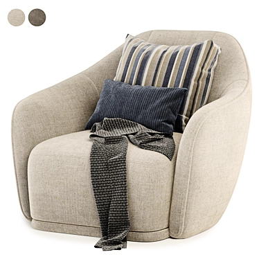 Comfort Collection Fabric Armchair 3D model image 1 