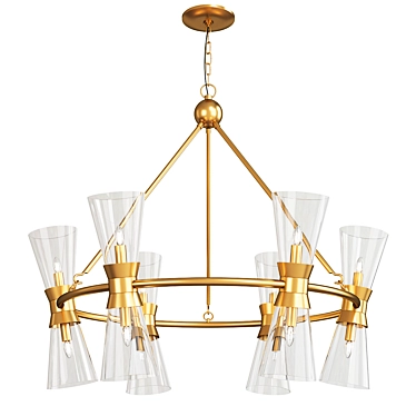 Elegant Quennell Chandelier 3D model image 1 