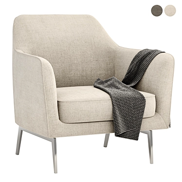 Sophisticated LUCE Armchair: Sleek Design & Remarkable Comfort 3D model image 1 