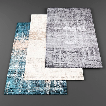 Random Set of 5 Rugs with Textures 3D model image 1 