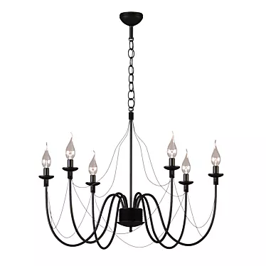 Black Candle Chandelier - 55381/5 3D model image 1 