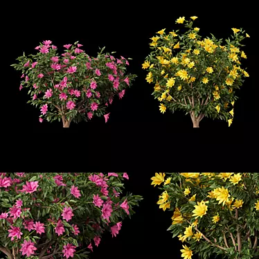  Vibrant Blooms Collection 3D model image 1 