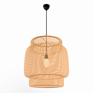 Bamboo Woven Pendant Lamp 3D model image 1 