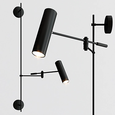 NB LIGHT 27305: Adjustable Loft Wall Lamp 3D model image 1 