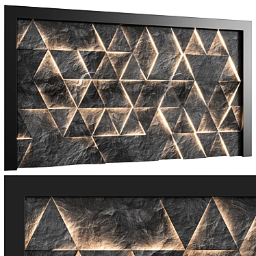 Backlit stone wall panel