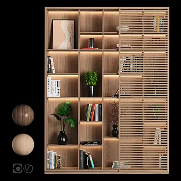 Modular Bookshelf: Versatile Design & High-Quality Renders 3D model image 1 