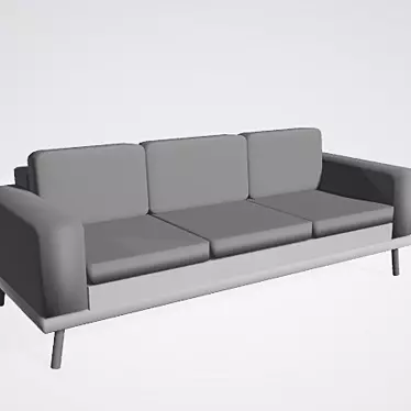 Elevated Comfort Sofa 3D model image 1 