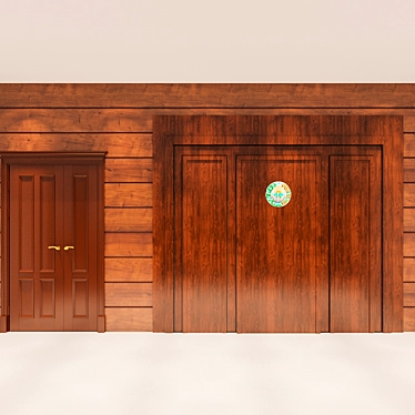  Courtroom Wood Wall Panel 3D model image 1 