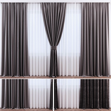 Elegant 2014 Curtains 3D model image 1 