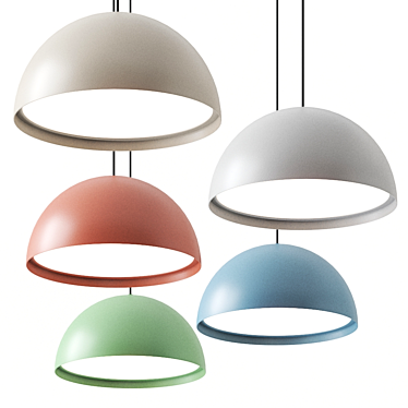 Sleek LED Pendant Lamp: TIRES Collection 3D model image 1 