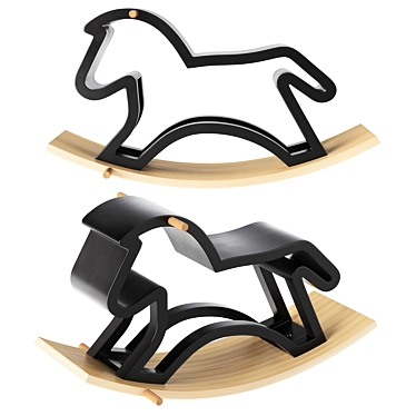 Modern Heirloom Rocking Horse - Exquisite & Elegant! 3D model image 1 